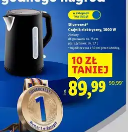 Lidl Czajnik elektryczny 3000 w Silvercrest oferta