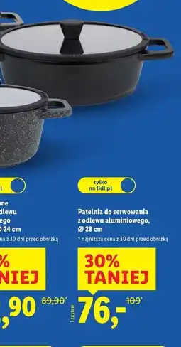 Lidl Patelnia do serwowania z odlewu aluminiowego 28 cm Silvercrest oferta