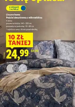 Lidl Komplet pościeli dwustronnej z mikrowłókna satynowego 140 x 200 + 70 80 cm Livarno Home oferta
