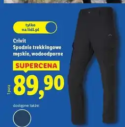 Lidl Spodnie trekkingowe czarne Crivit oferta