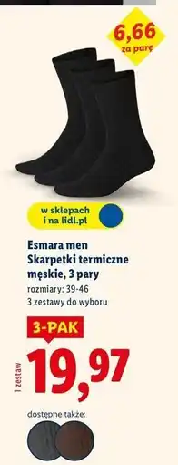 Lidl Skarpety męskie 39-46 Esmara Livergy oferta