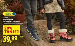 Lidl Śniegowce dziewczęce Lupilu oferta