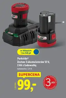Lidl Akumulator 2ah 12v z ładowarką 50w Parkside oferta