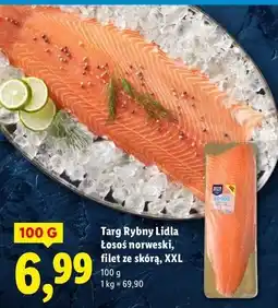 Lidl Łosoś norweski filet ze skórą Targ Rybny Lidla oferta