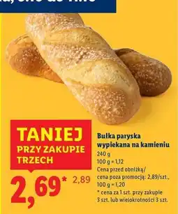 Lidl Bułka paryska na kamieniu oferta