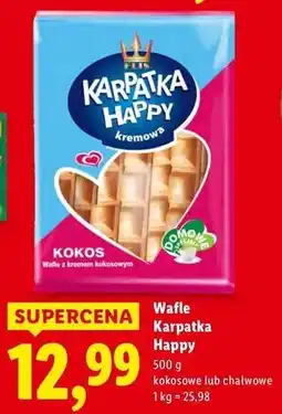 Lidl Wafelki kokosowe Karpatka Happy oferta