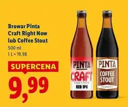 Lidl Piwo craft right now Pinta oferta