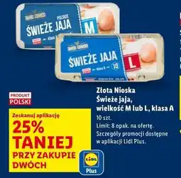 Lidl Jaja świeże kl. l Złota Nioska oferta