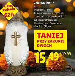 Lidl Znicz kryształ 62h oferta