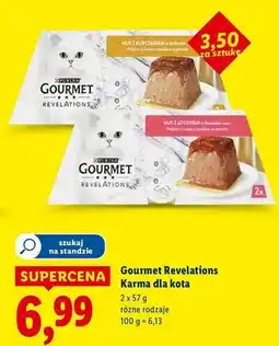 Lidl Karma dla kota mus z łososiem Purina Gourmet Revelations oferta
