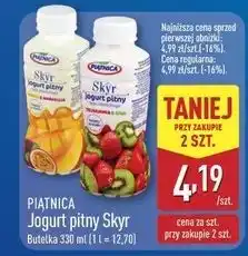 ALDI Jogurt pitny truskawka i kiwi Piątnica Skyr oferta