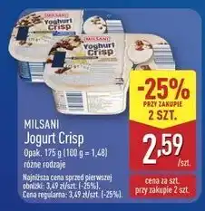ALDI Jogurt crisp waniliowy z herbatnikami Milsani Crisp oferta