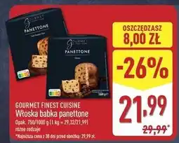ALDI Babka panettone klasyczna Gourmet Finest Cuisine oferta