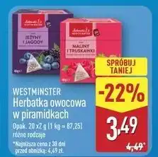 ALDI Herbata jeżyna jagoda Westminster oferta