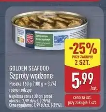 ALDI Szprot podwędzany winter w oleju Golden Seafood oferta