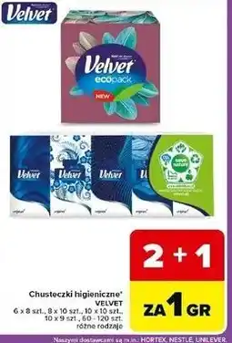 Carrefour Chusteczki higieniczne 3-warstwy Velvet oferta