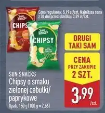 ALDI Chipsy zielona cebulka Sun Snacks oferta