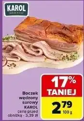Carrefour Boczek wędzony surowy Karol oferta