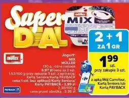 Carrefour Jogurt blueberry Muller Mix oferta