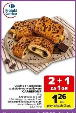 Carrefour Ciastko z czekoladą i kremem waniliowym Carrefour oferta