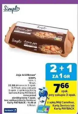 Carrefour Jaja ściółkowe kl. l Simpl oferta