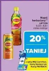 Carrefour Napój peach Lipton Ice Tea oferta
