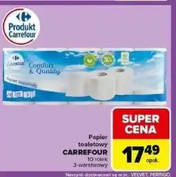 Carrefour Papier toaletowy comfort & quality Carrefour Essential oferta