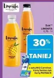 Carrefour Sok z mandarynek Limenita Fresh & Cool oferta