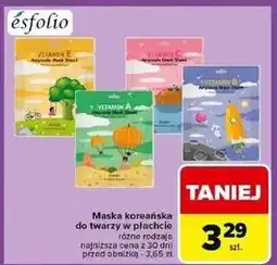 Carrefour Maseczka do twarzy vitamin b Esfolio oferta