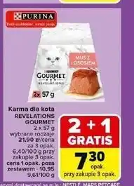 Carrefour Karma dla kota mus z łososiem Purina Gourmet Revelations oferta