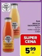 Carrefour Sok tłoczony jabłkowy słodkie odmiany Bracia Sadownicy oferta
