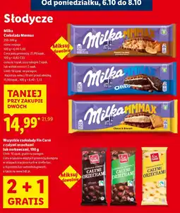 Lidl Czekolada Milka Mmmax różne rodzaje oferta