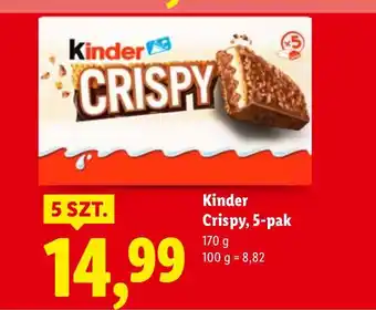 Lidl Baton Kinder Crispy 5-pak oferta