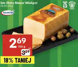 Delikatesy Centrum Ser Złoty Mazur Mlekpol oferta
