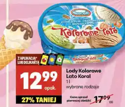 Delikatesy Centrum Lody Kolorowe Lato Koral oferta