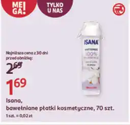 Rossmann Isana bawełniane płatki kosmetyczne oferta