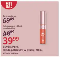 Rossmann L'Oréal Paris, róż do policzków w płynie oferta