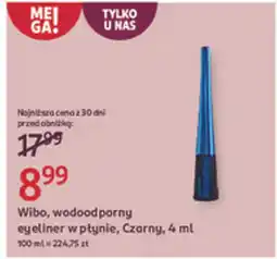 Rossmann Wibo, wodoodporny eyeliner w płynie, czarny oferta