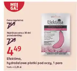 Rossmann Efektima, hydrożelowe płatki pod oczy oferta