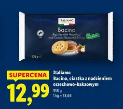 Lidl Bacino ciastka z nadzieniem orzechowo-kakaowym 336g Italiamo oferta