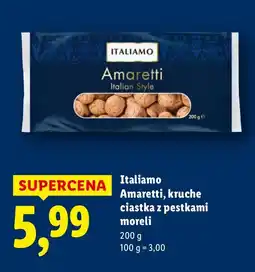 Lidl Amaretti kruche ciastka z pestkami moreli 200g Italiamo oferta