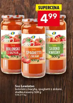 Lewiatan Sos Lewiatan boloński z bazylią, spaghetti z ziołami, słodko-kwaśny oferta