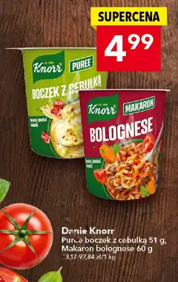 Lewiatan Danie Knorr Puree boczek z cebulką, Makaron bolognese oferta