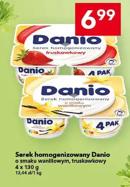 Lewiatan Serek homogenizowany Danio o smaku waniliowym, truskawkowy oferta