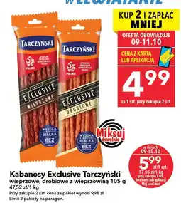 Lewiatan Kabanosy wieprzowe Exclusive Tarczyński 105 g oferta
