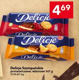 Lewiatan Ciastka Delicje Szampańskie pomarańczowe, wiśniowe oferta