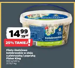 Netto Filety śledziowe kołobrzeskie w oleju z pietruszką i papryką 800 g/540 g Fisher King oferta