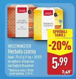 ALDI Herbata czarna klasyczna Westminster oferta
