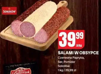 Salami w obsypce czerwona papryka, ser, pomidor Sokołów