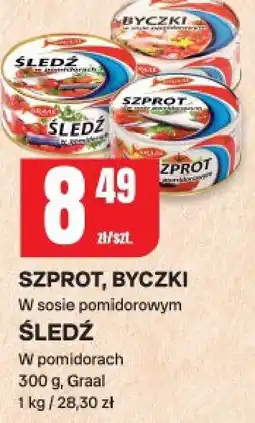 Chorten Szprot, byczki w sosie pomidorowym, śledź w pomidorach Graal oferta